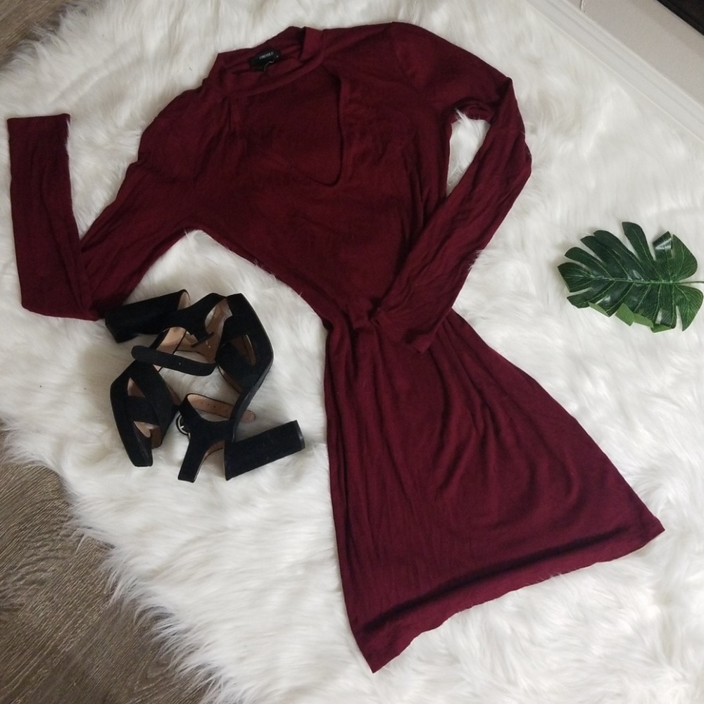 Cut out sweater dress
